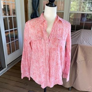Ralph Lauren red and white button down shirt
